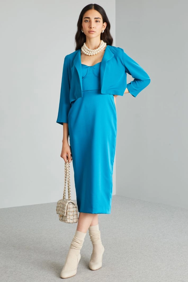 Three-quarter sleeve bolero - TURQUOISE