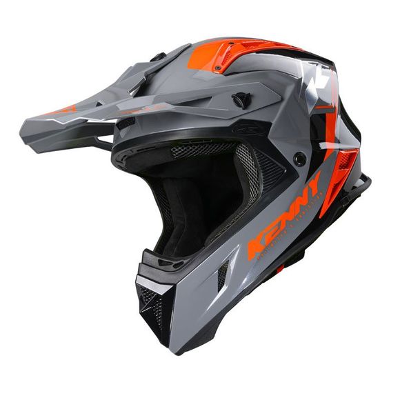 Kenny TITANIUM cross helmet - GRAPHIC 2024 - Grey / OrangeRef: ke1816-c51348