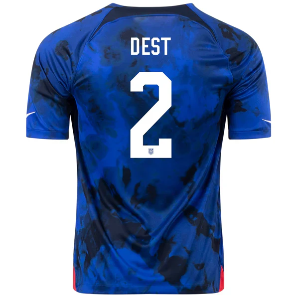 United States Sergino Dest Away Jersey 22/23 (Bright Blue/White)