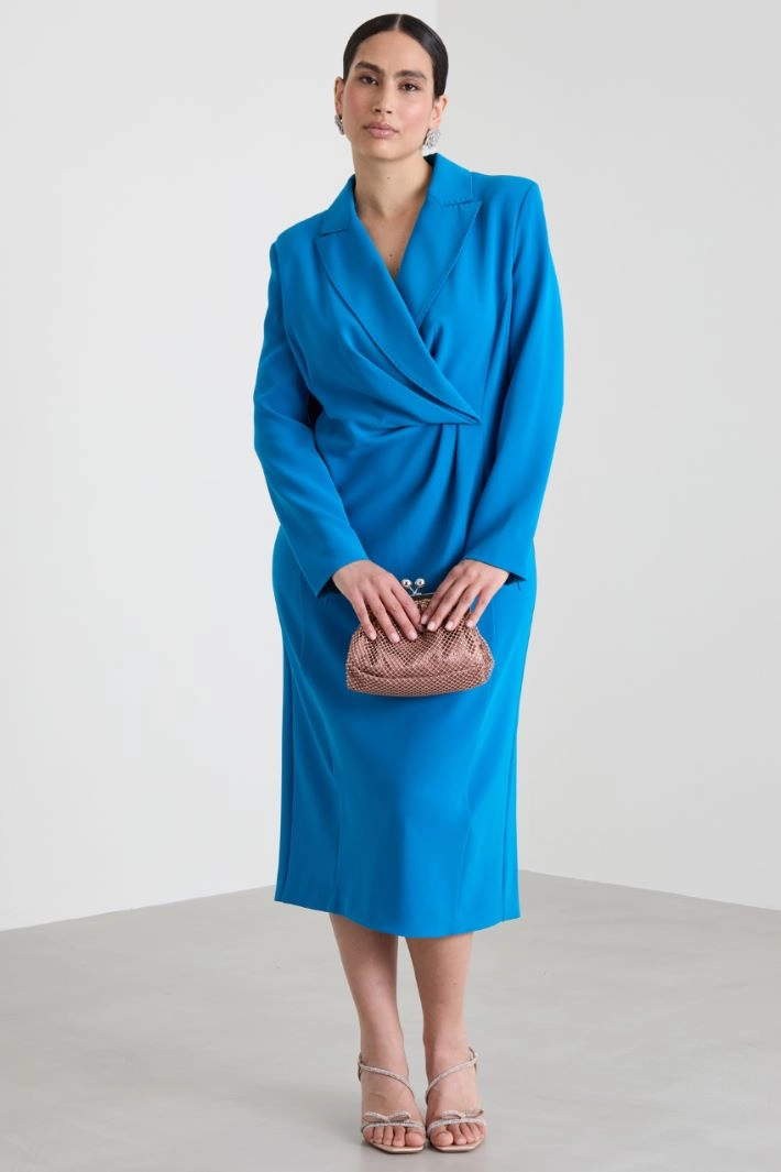 Cady dress with lapels - TURQUOISE