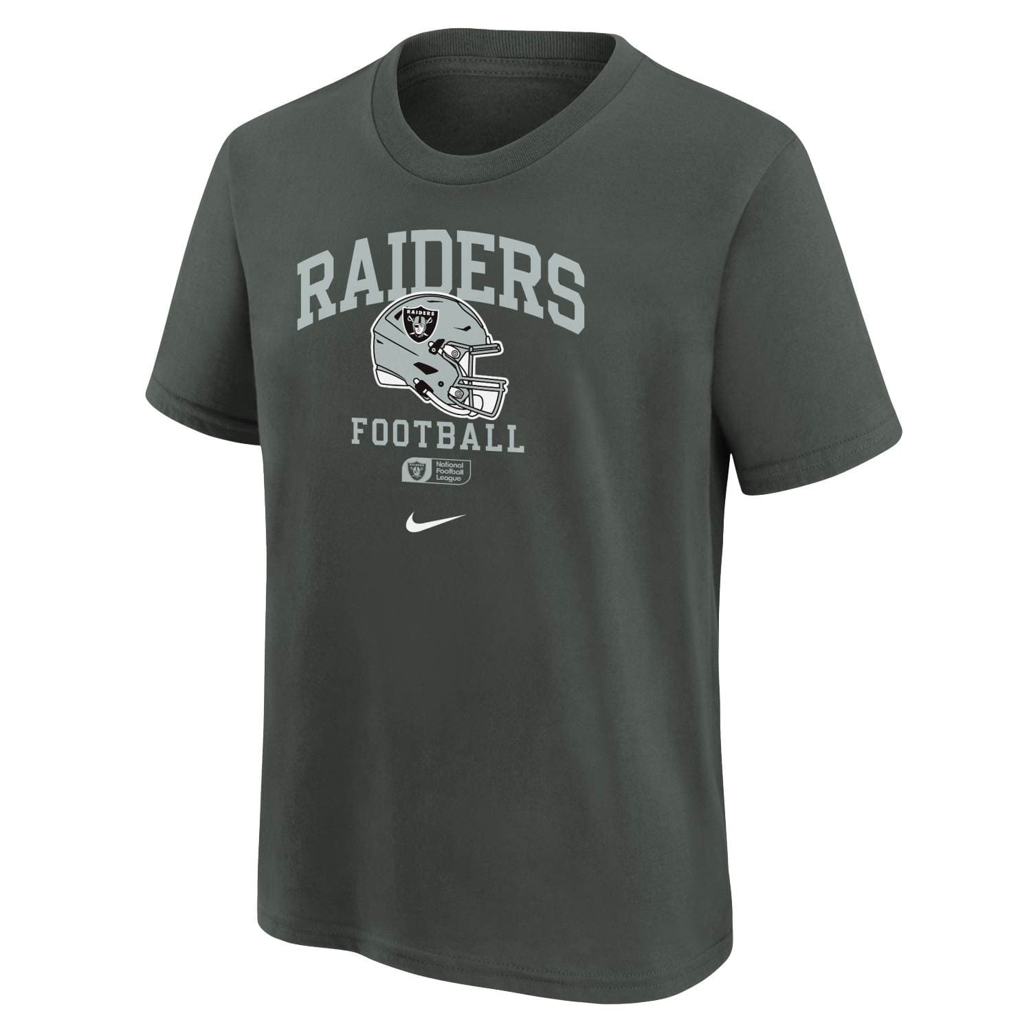 Las Vegas Raiders Helmet Nike Essential NFL T-Shirt Anthracite (YOUTH)