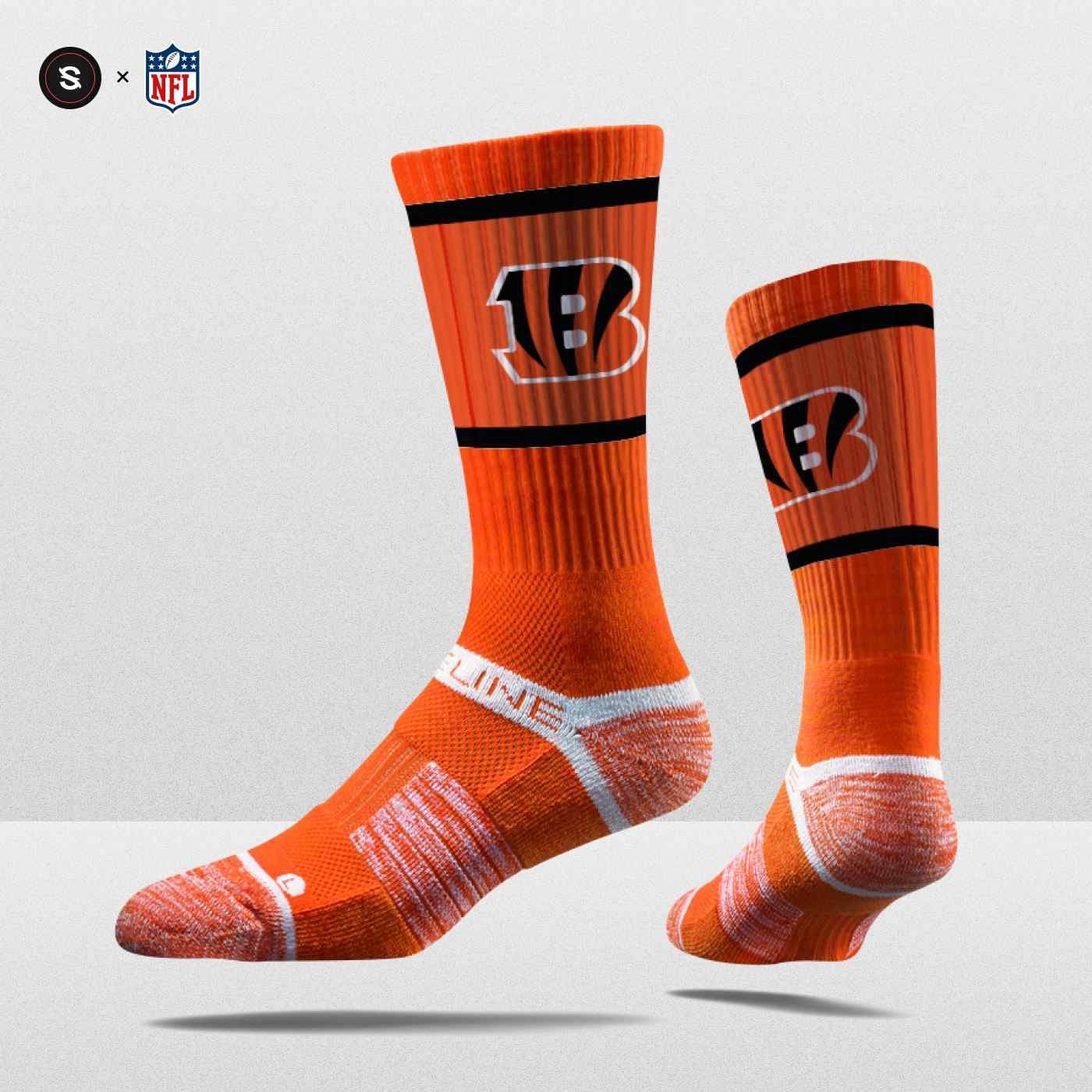Cincinnati Bengals Strideline Premium NFL Crew Socks