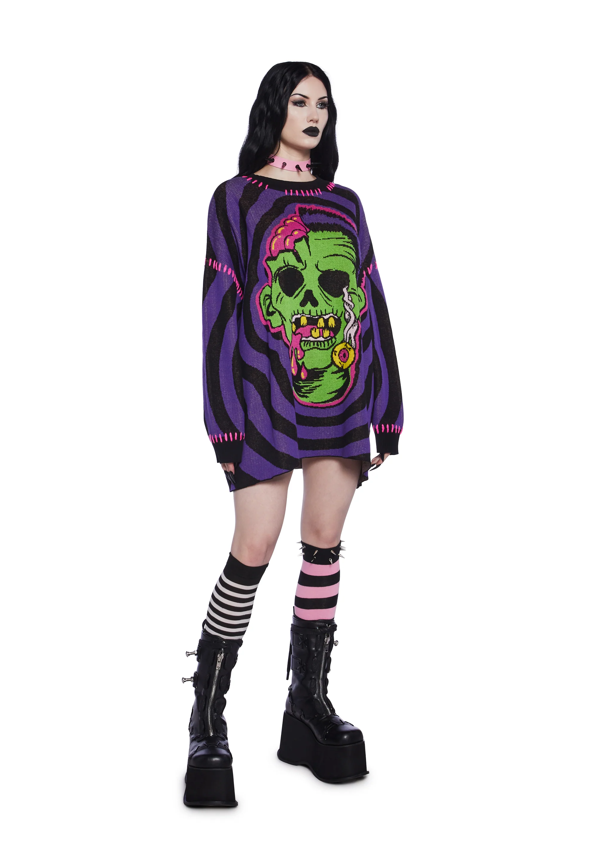 Ghoulish Gateway Intarsia Sweater
