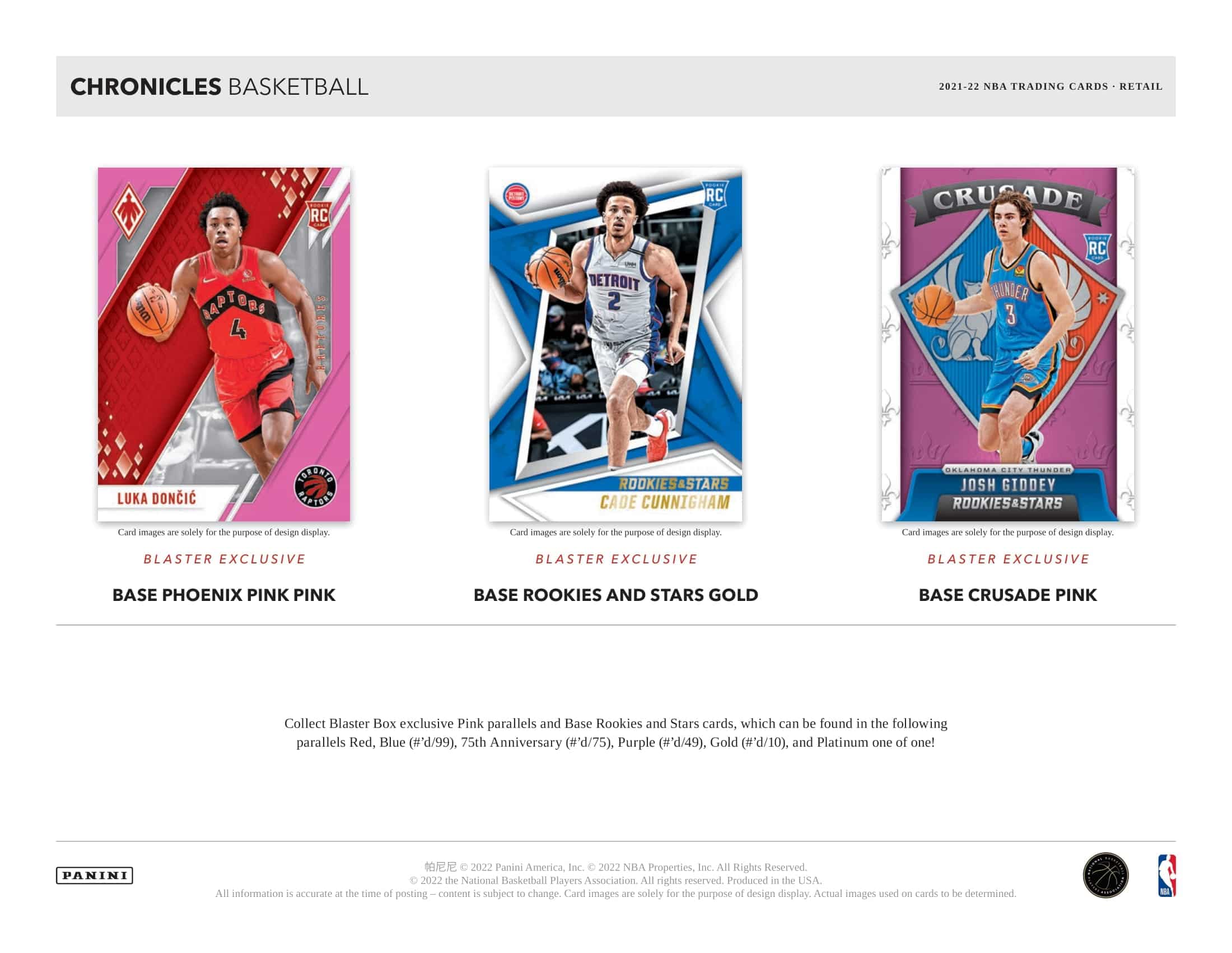 2021/22 Panini Chronicles Basketball NBA Hanger Pack