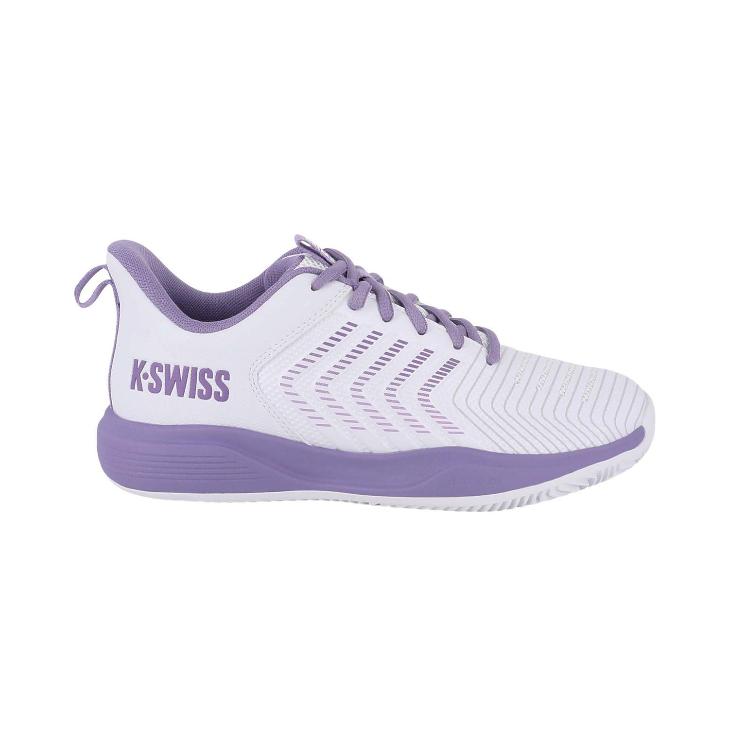 KSWISS ULTRASHOT LIGHT CLAY WHITE/PURPLE WOMEN 94742-151-M