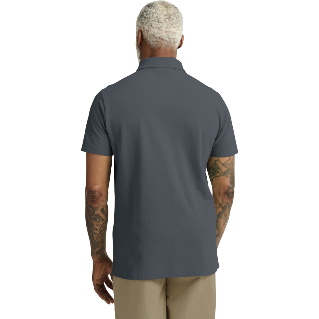 Jack Wolfskin Essential Polo Short Sleeve Poloshirt Men - grey odessa