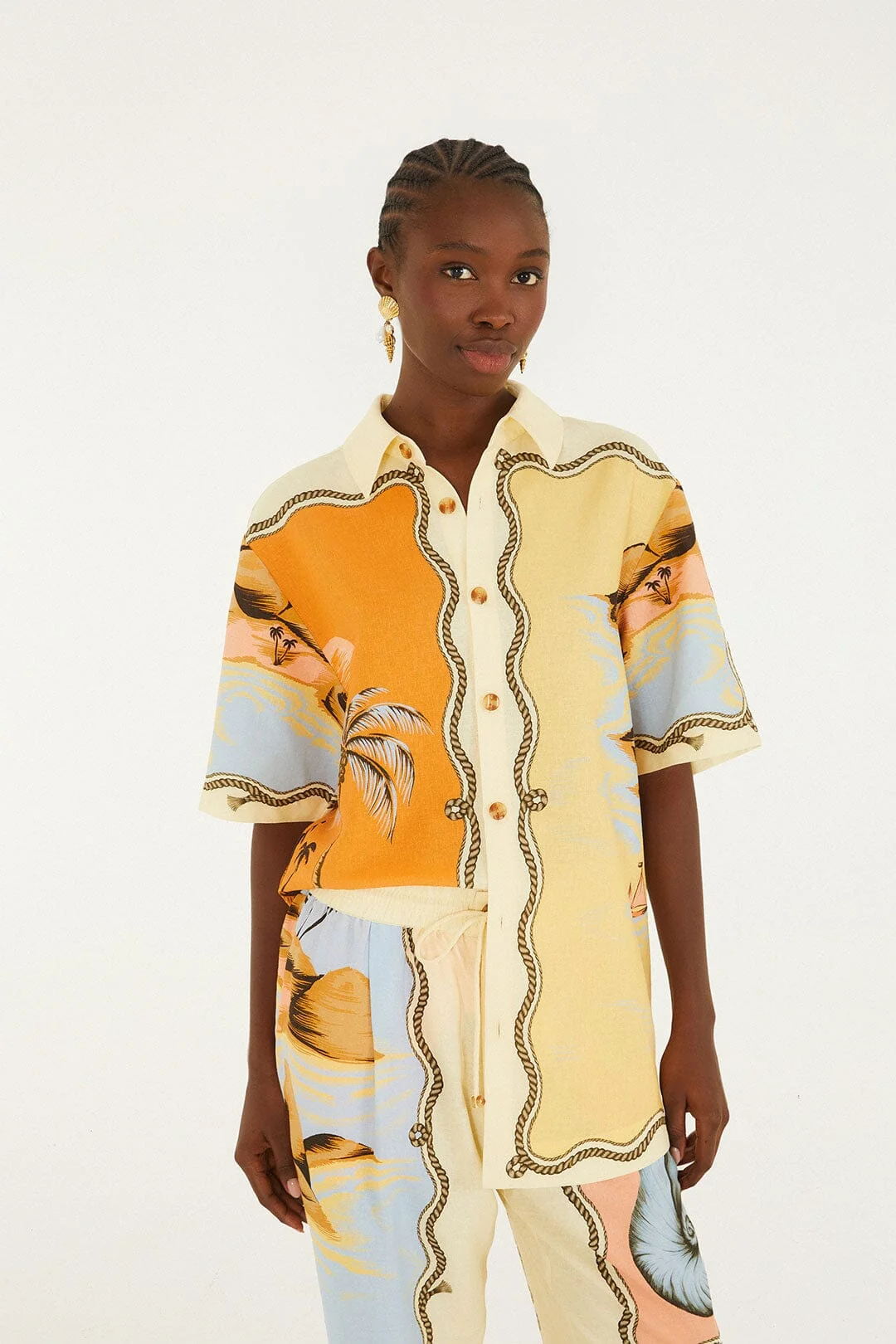 Multicolor Rio Souvenir Scarves Shirt