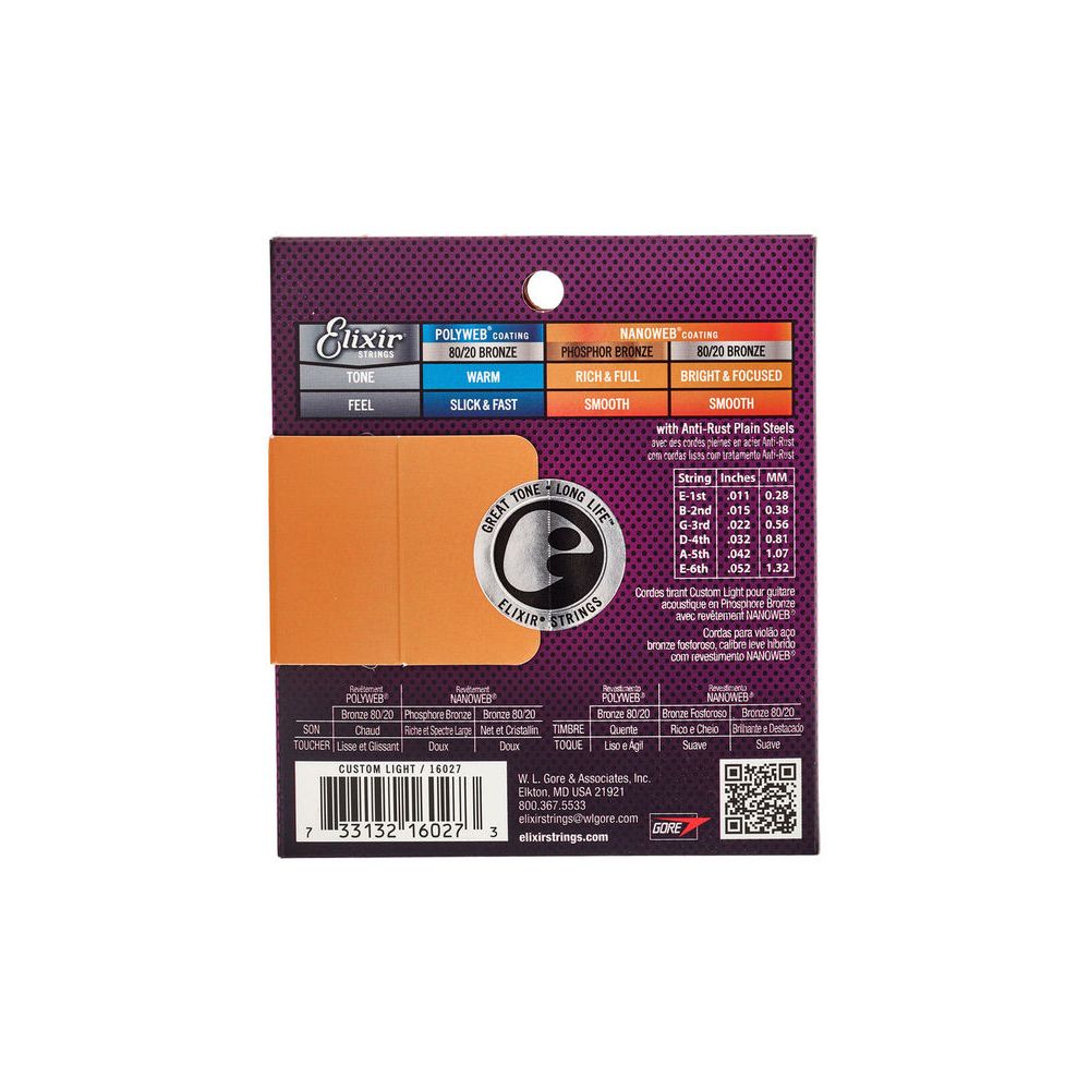 Elixir Nanoweb Custom Light Phosphor – Thomann Ireland