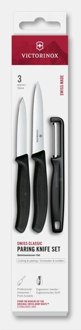Swiss Classic Paring Knife Set with I-Peeler, 3 Pieces, 10 cm