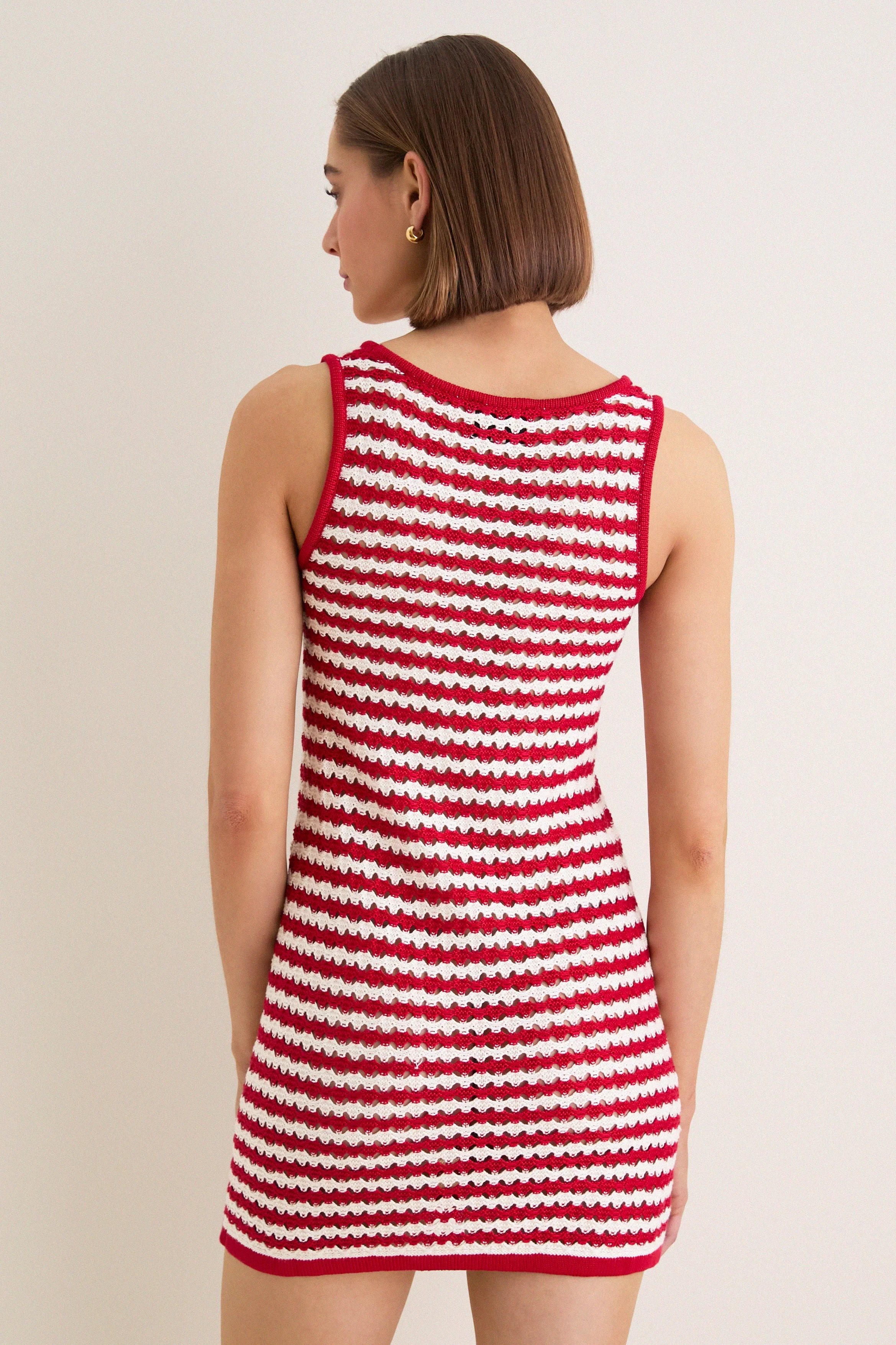 Avenue Stripe Knit Michaels Mini Dress