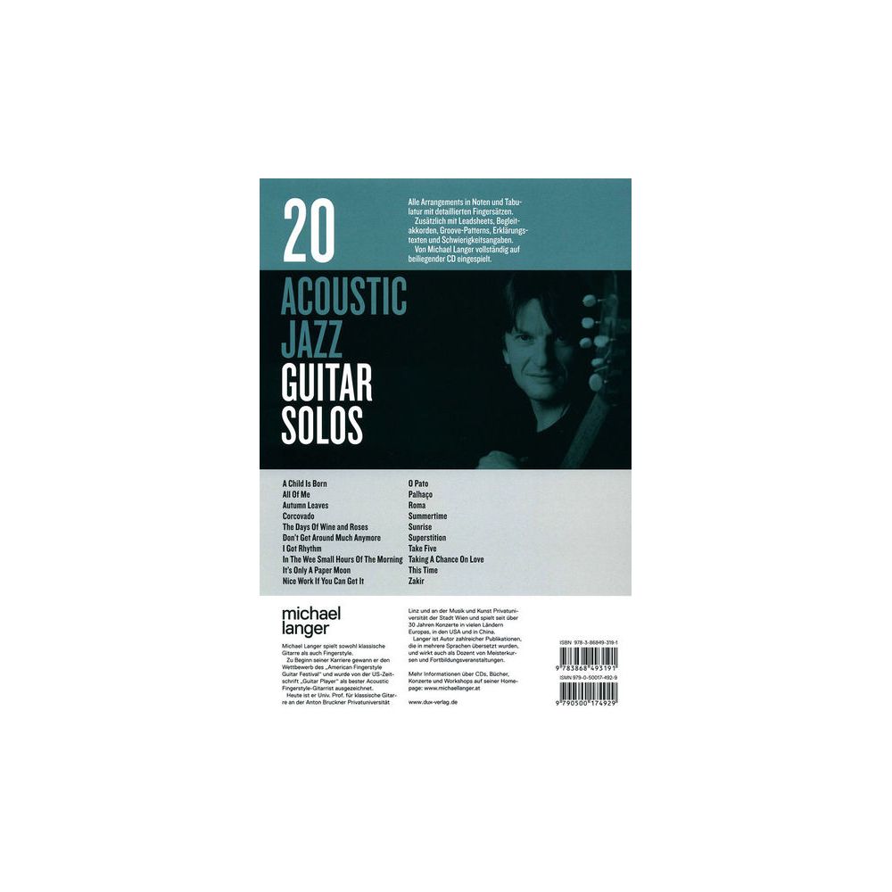 Edition Dux Acoustic Jazz Guitar Solos – Thomann Ireland