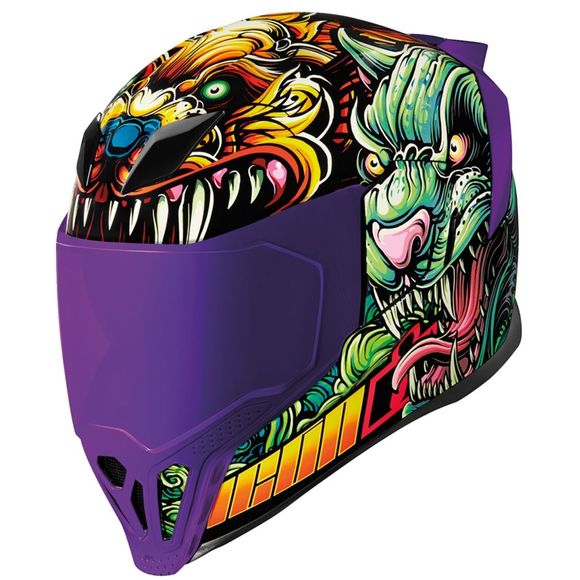 Icon AIRFLITE Full-Face Helmet - CSF23 - Green / PurpleRef: IC0811