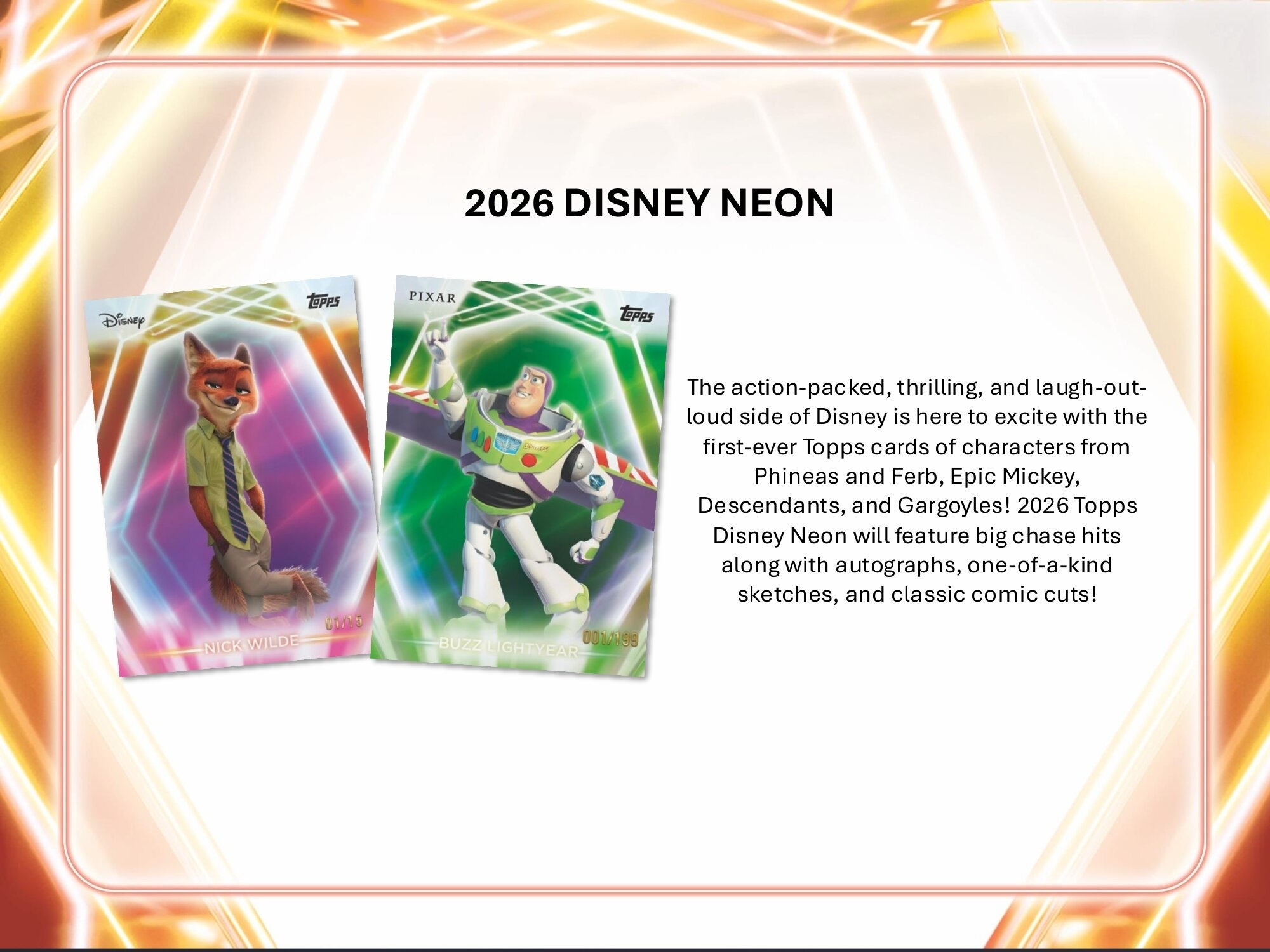 2026 topps Disney NEON Blaster Box