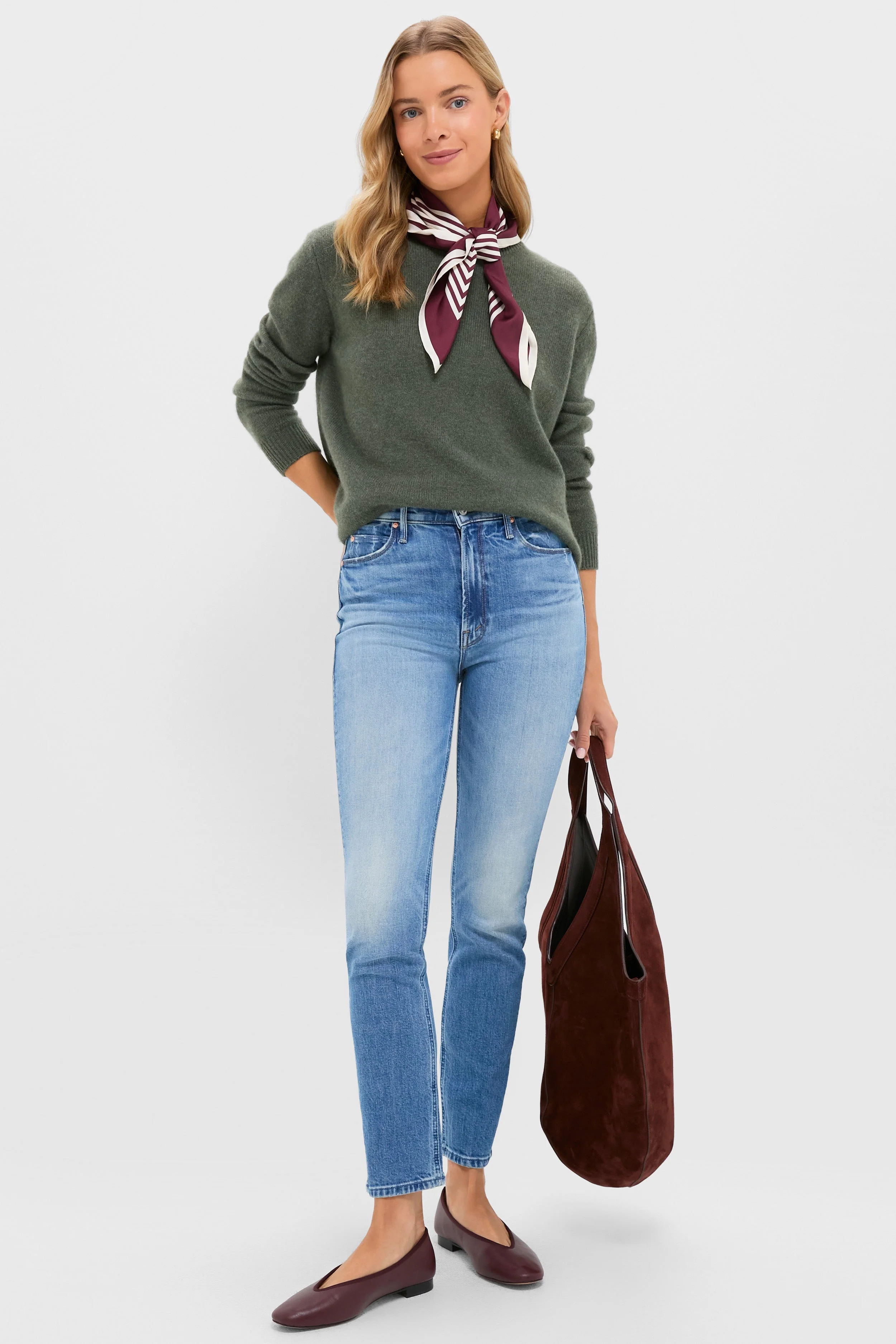 Oxblood Leather Nina Flats