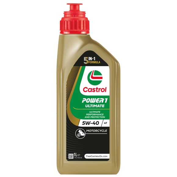 Huile moteur Castrol POWER 1 ULTIMATE 4T 5W-40 1L UniverselRef : CL0062 / ART-010443
