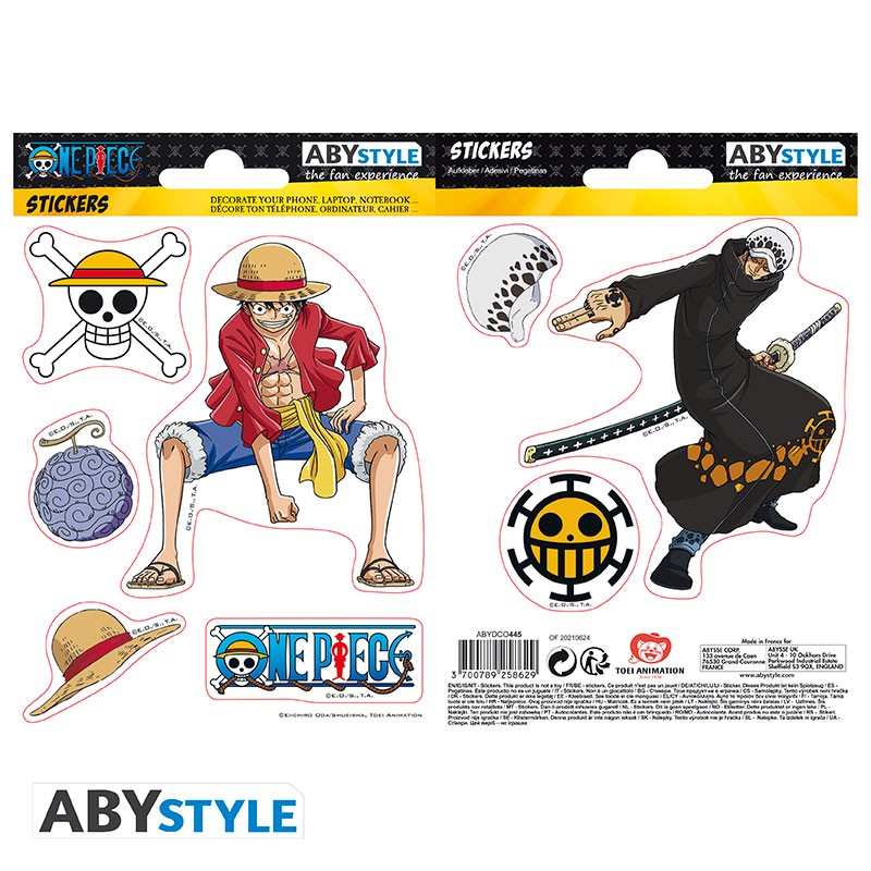 ONE PIECE Mini Stickers Luffy & Law (16x11cm)