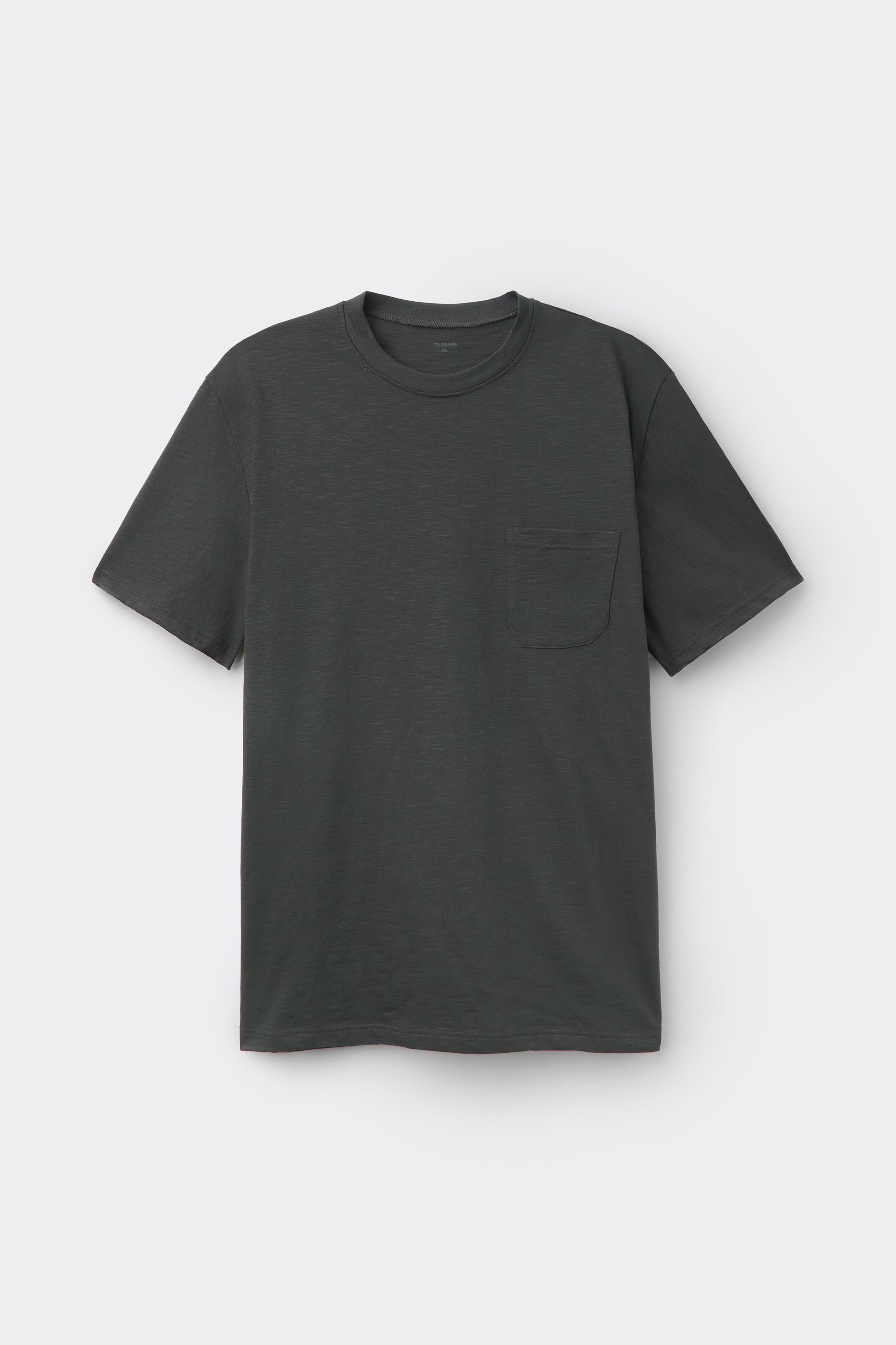 Slub Cotton T-Shirt with Breast Pocket