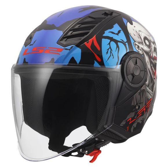 Casque jet LS2 OF616 - AIRFLOW II - ZOMBIE II - Noir / RougeRef : LS1287