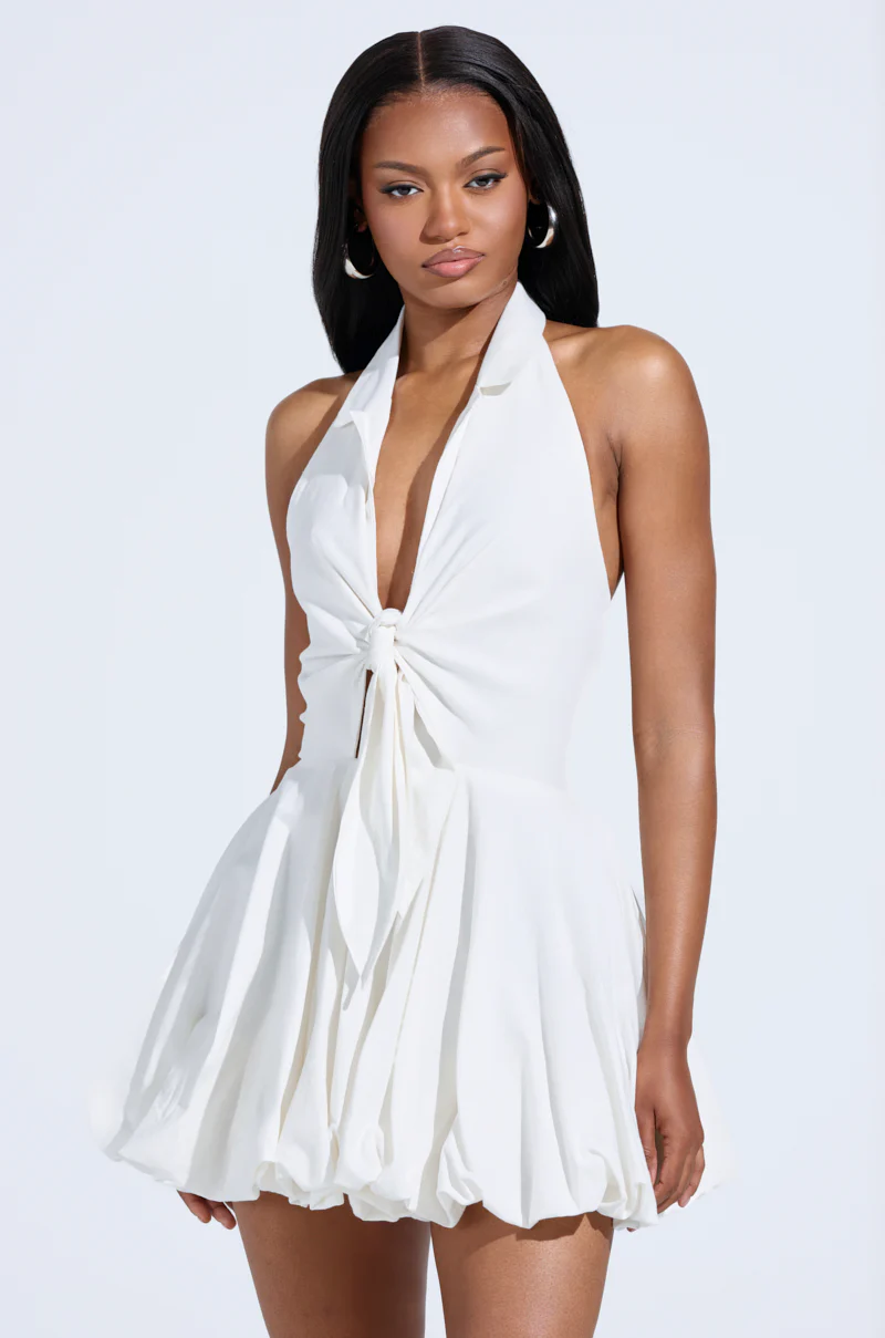 Lorraine Tie Front Mini Dress