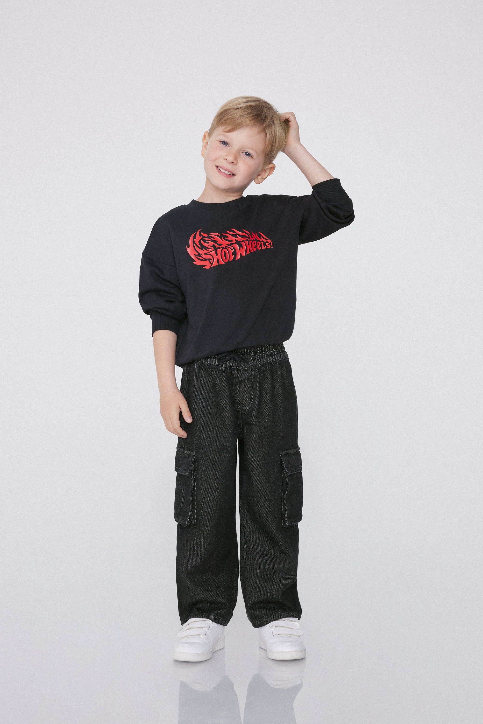 Boys’ Cargo Jeans with Drawstring