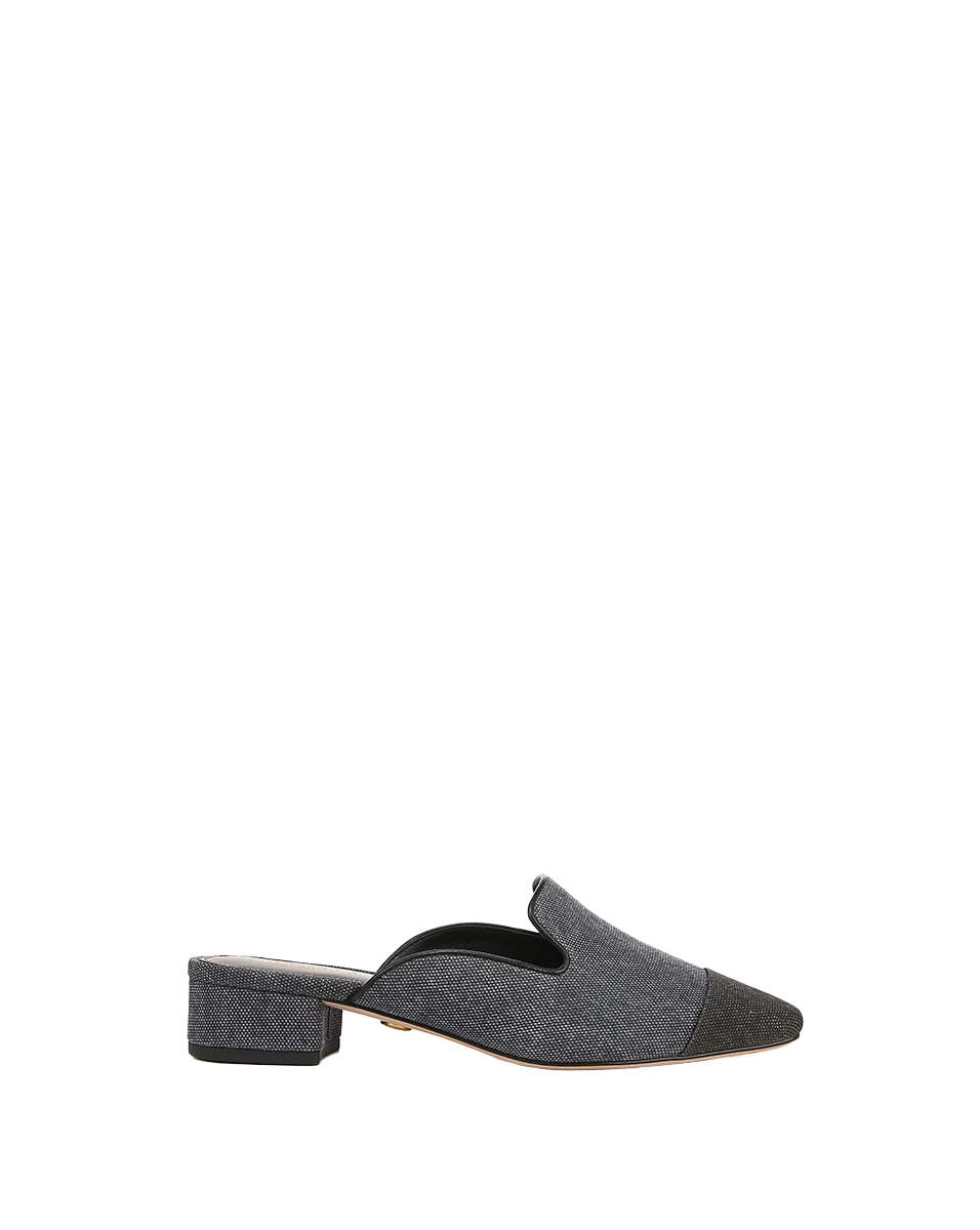 Cecile Denim Cap-Toe Mule