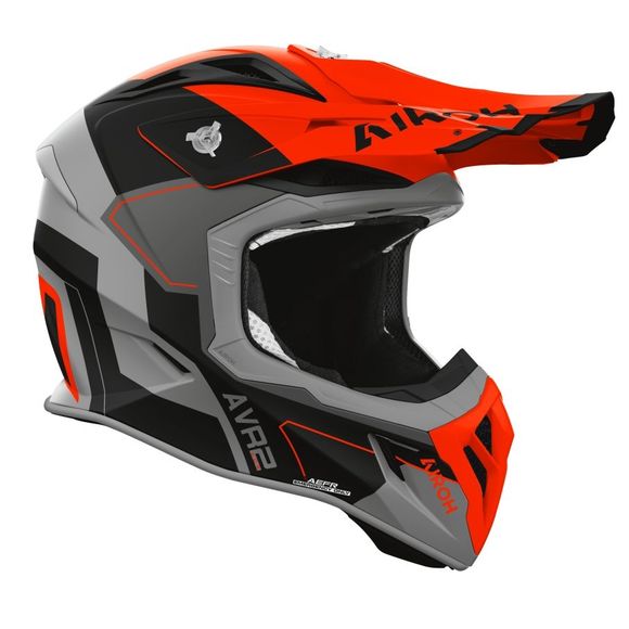Casque cross Airoh AVIATOR ACE 2 - SHIELD 2026 - Orange / NoirRef : AR1532-C49838
