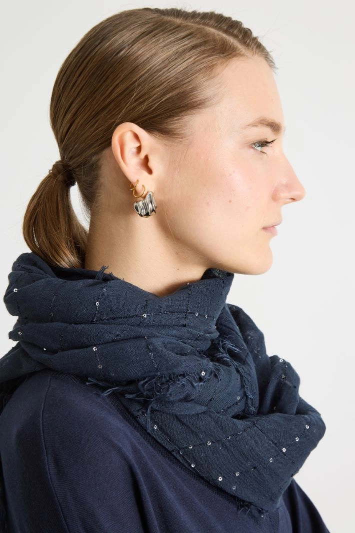 Micro-sequin stole - BLUE