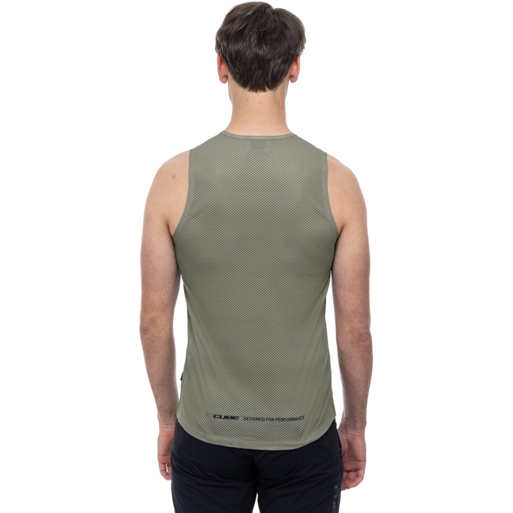 CUBE Sleeveless Mesh Baselayer Shirt Men - olive