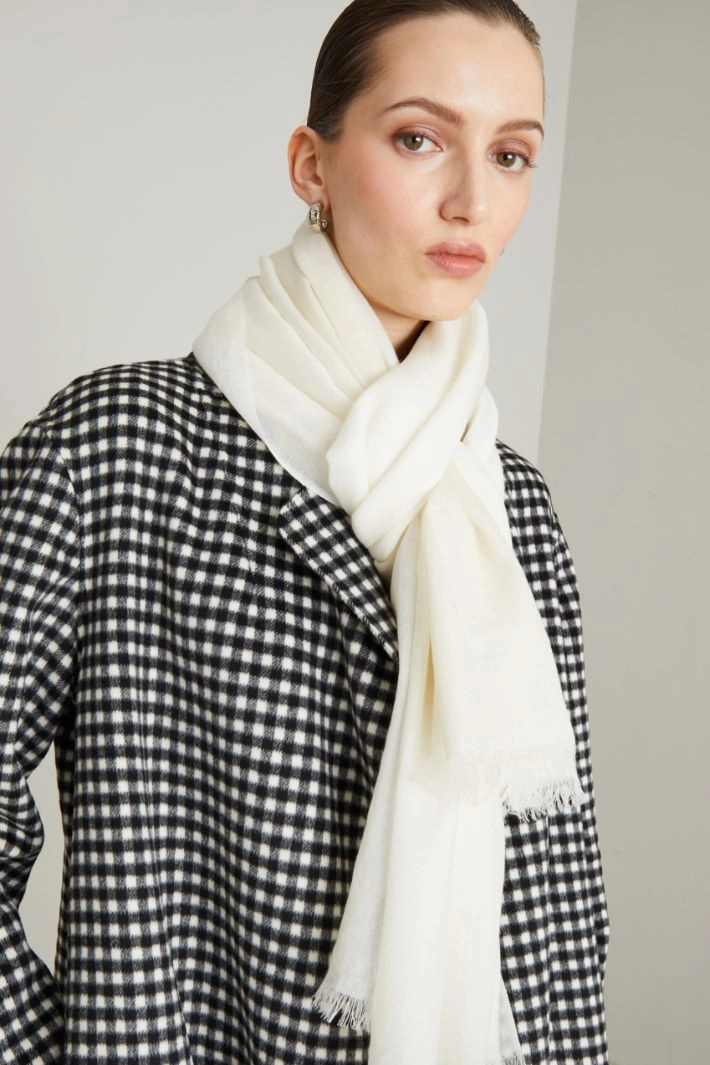 Cashmere scarf - WHITE