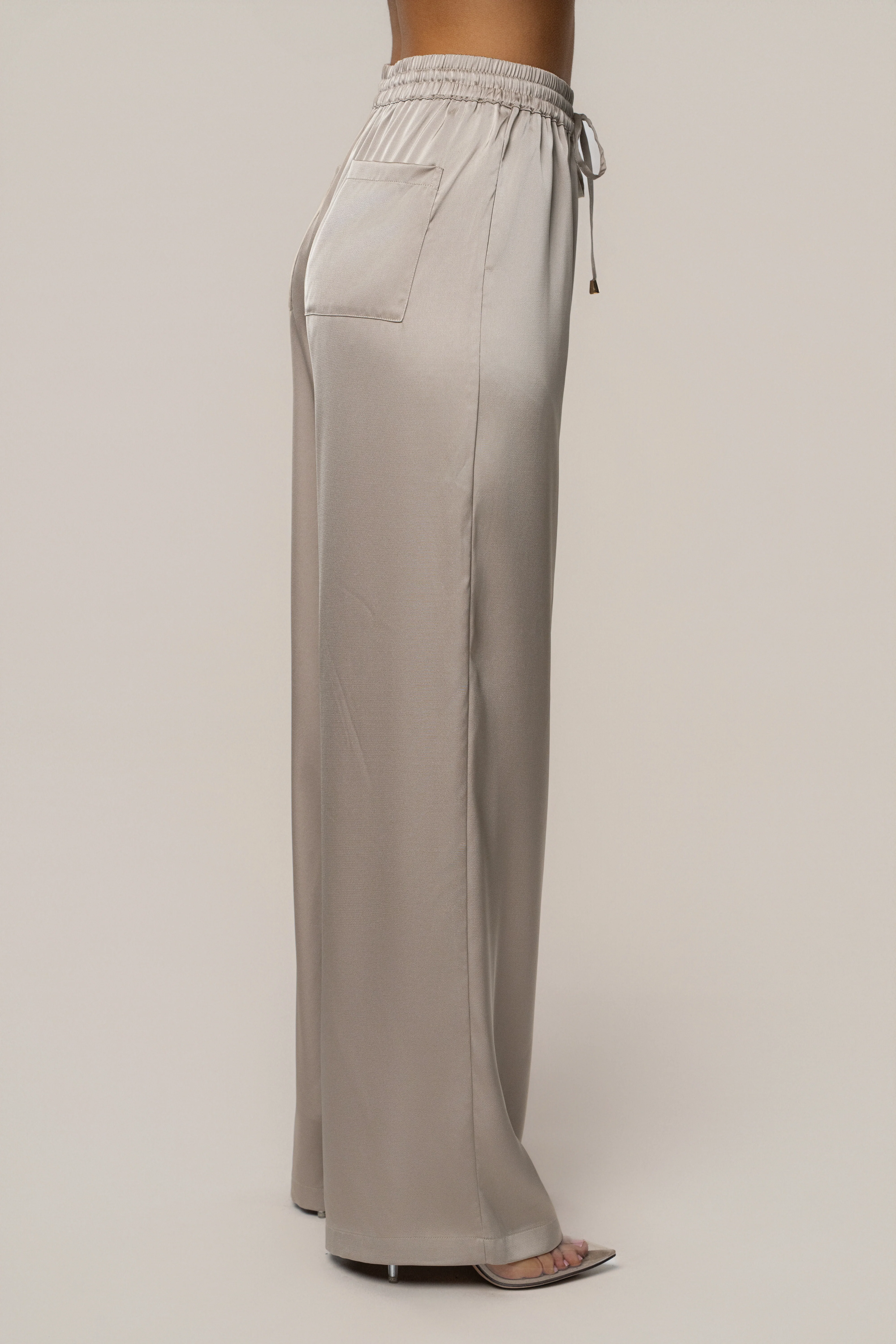 Beige Sunny Day Drawstring Pants