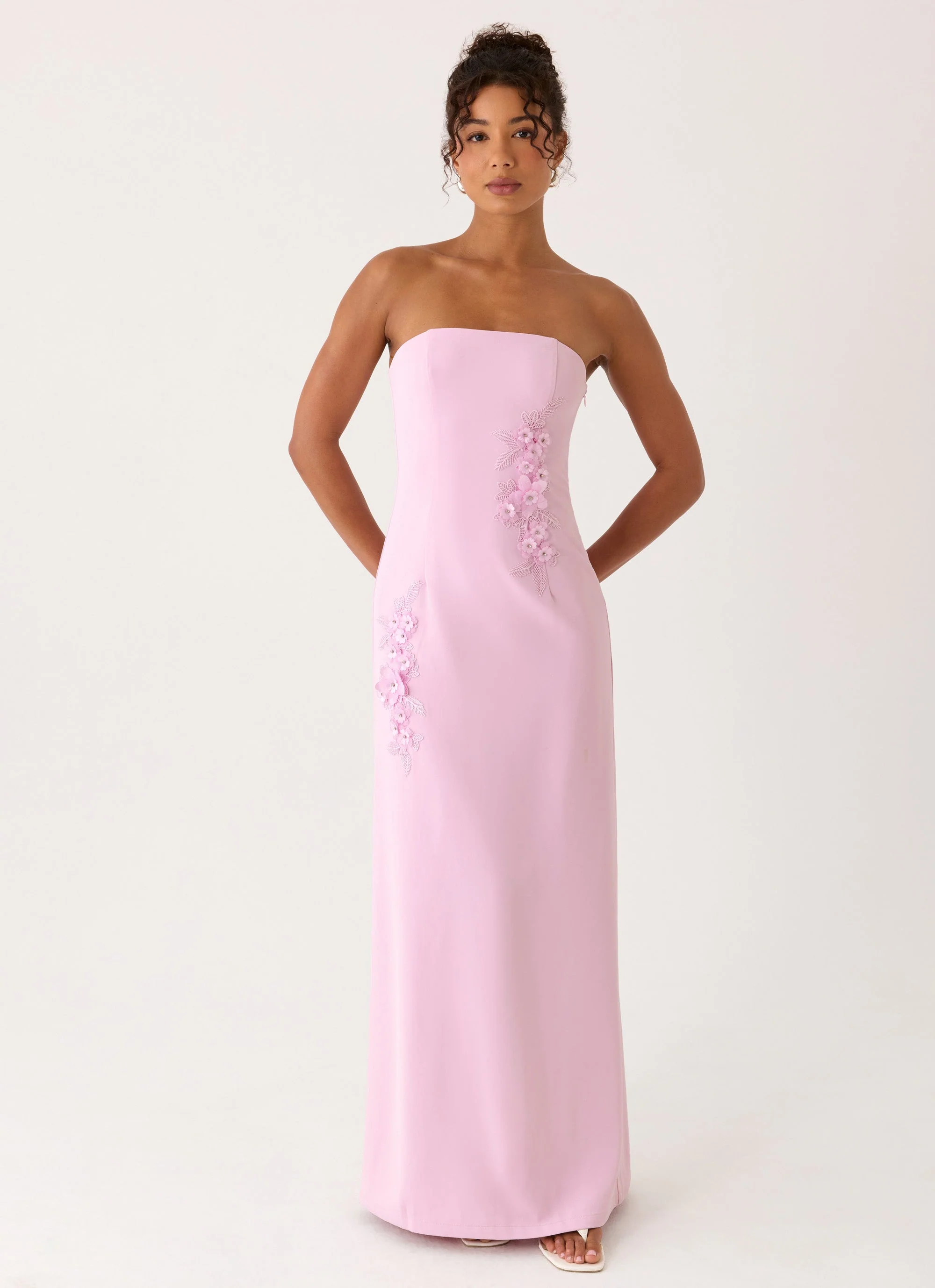 Monelise Strapless Maxi Dress - Pink
