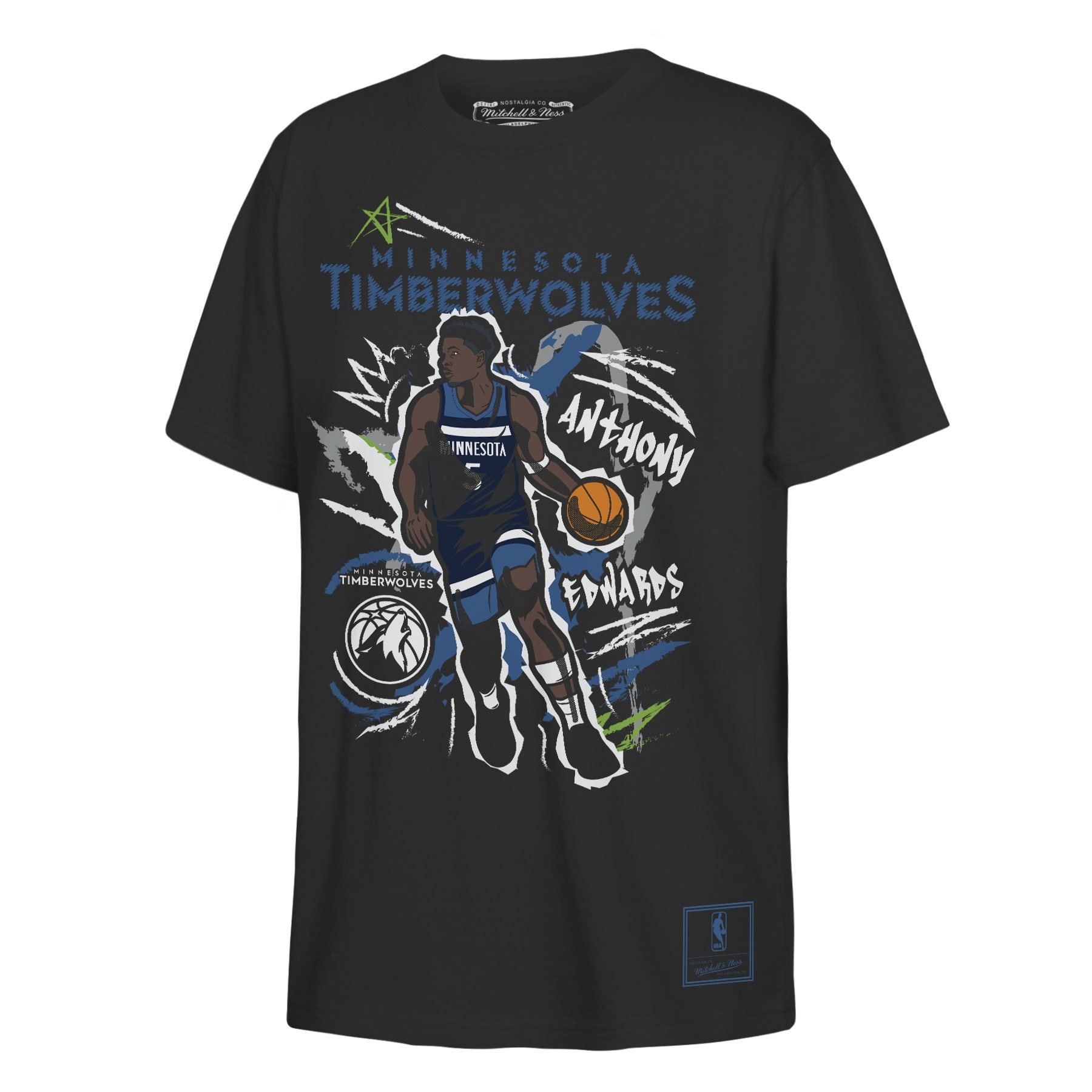 Anthony Edwards Minnesota Timberwolves NBA Chalked Up T-Shirt Black (YOUTH)