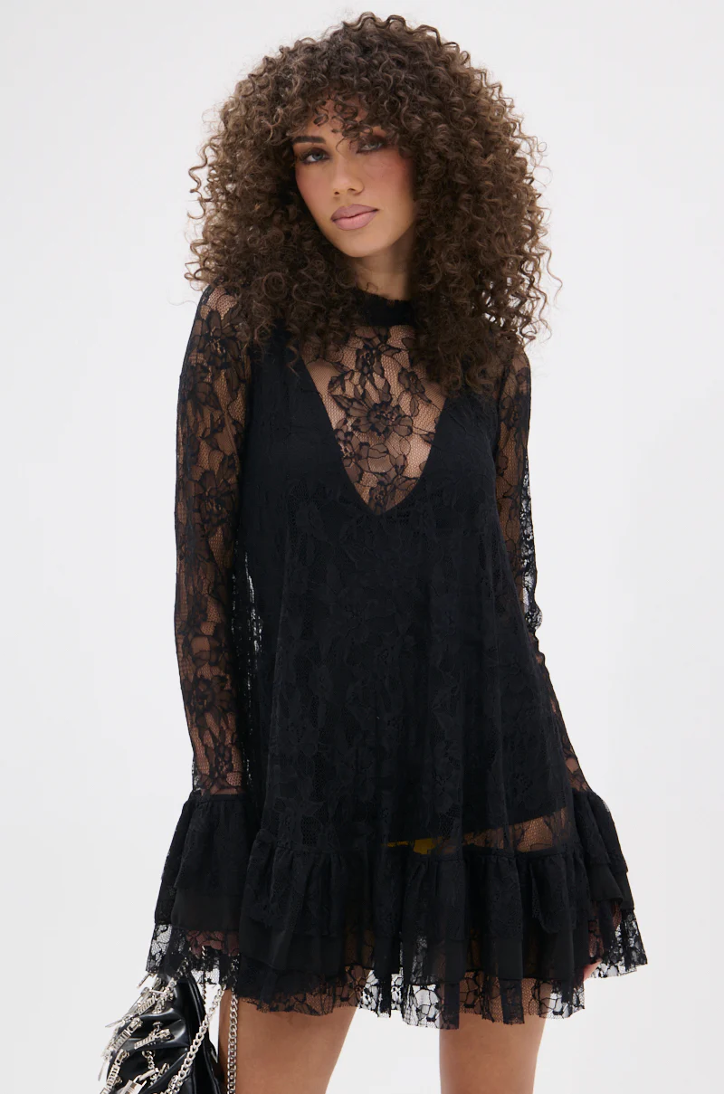 Need You Tonight Lace Mini Dress