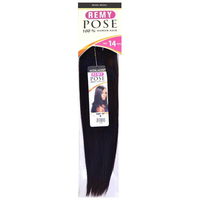 Model Model Pose Remy 100% Human Hair Weave - YAKY 10-18