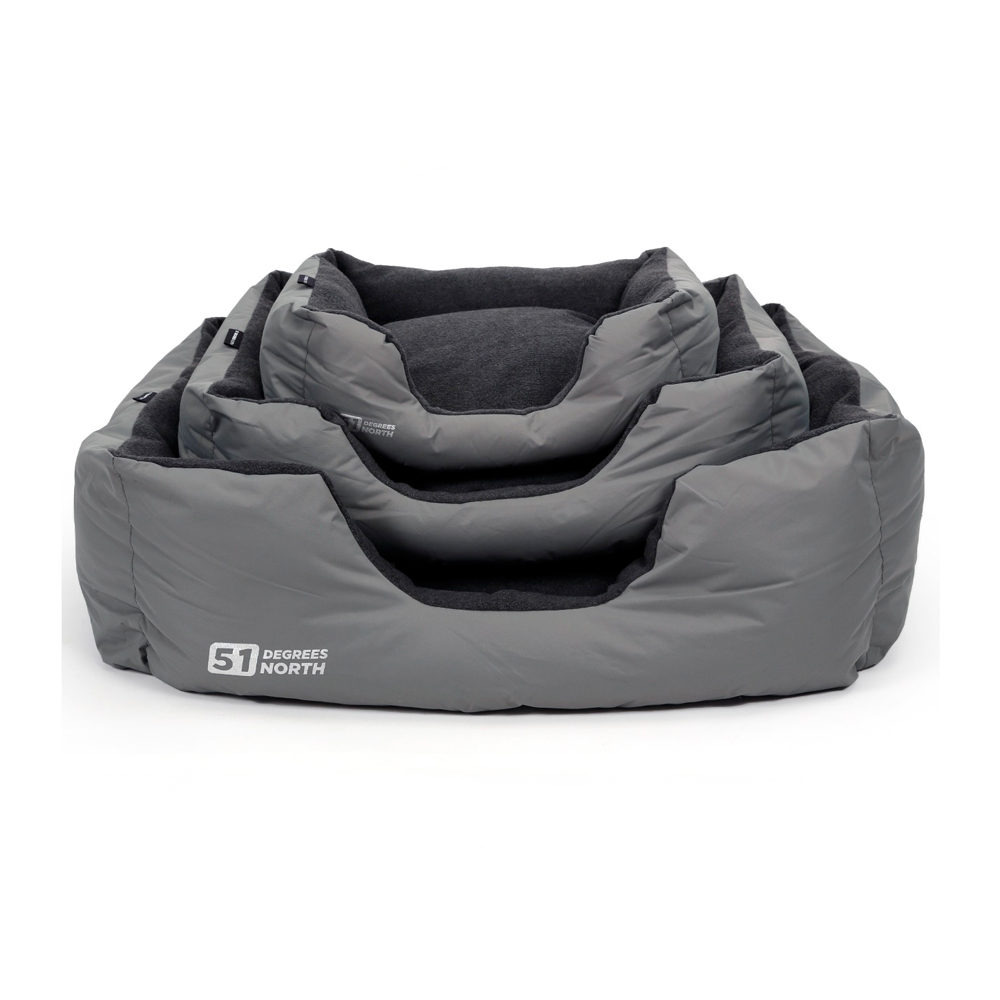 51 Degrees North Dog Basket Storm  - Imperial Grey - M