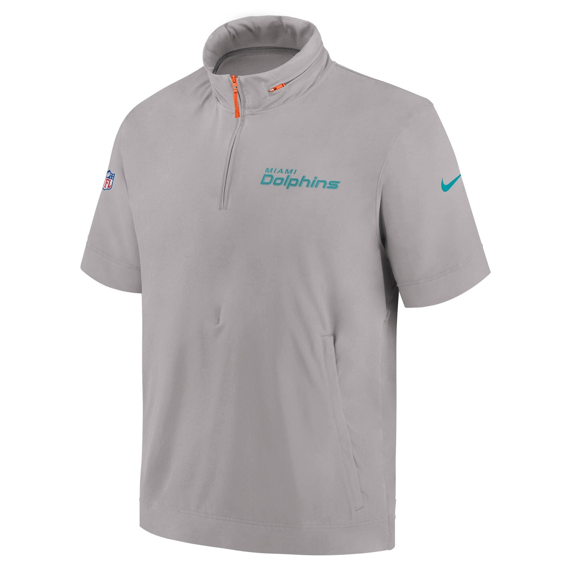 Miami Dolphins 2024 NFL Sideline Nike Lightweight Coach Jacket Gray