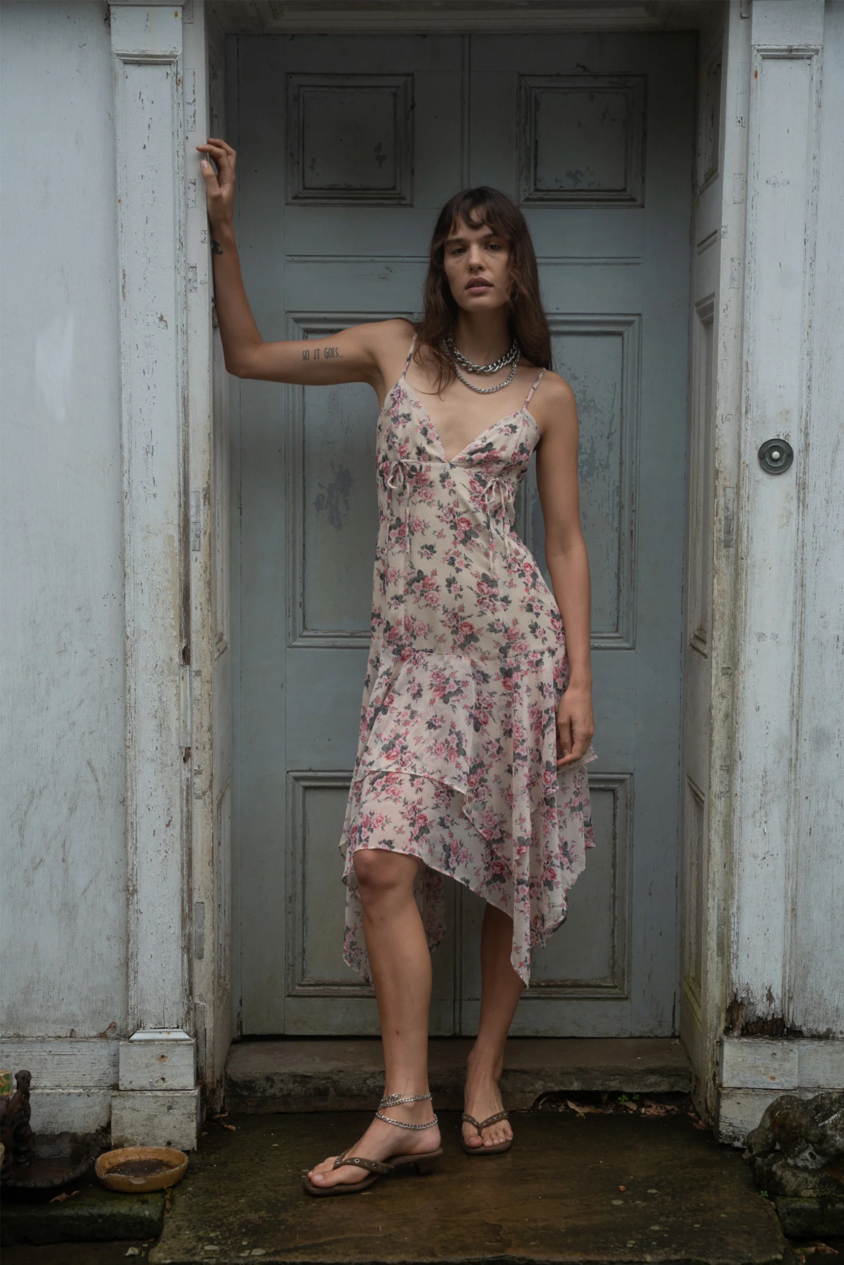 Elsie Pink Midi Dress