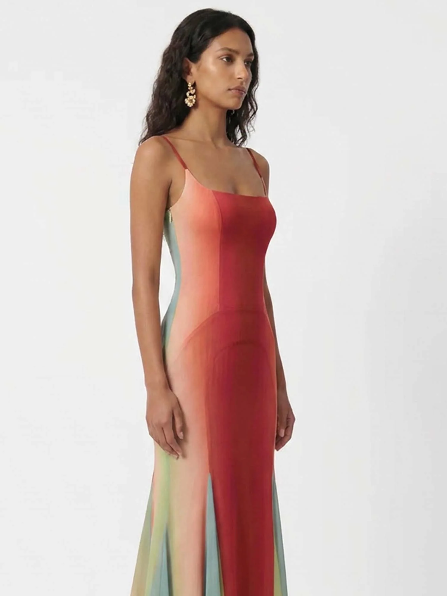 Gradient Color Maxi Dress