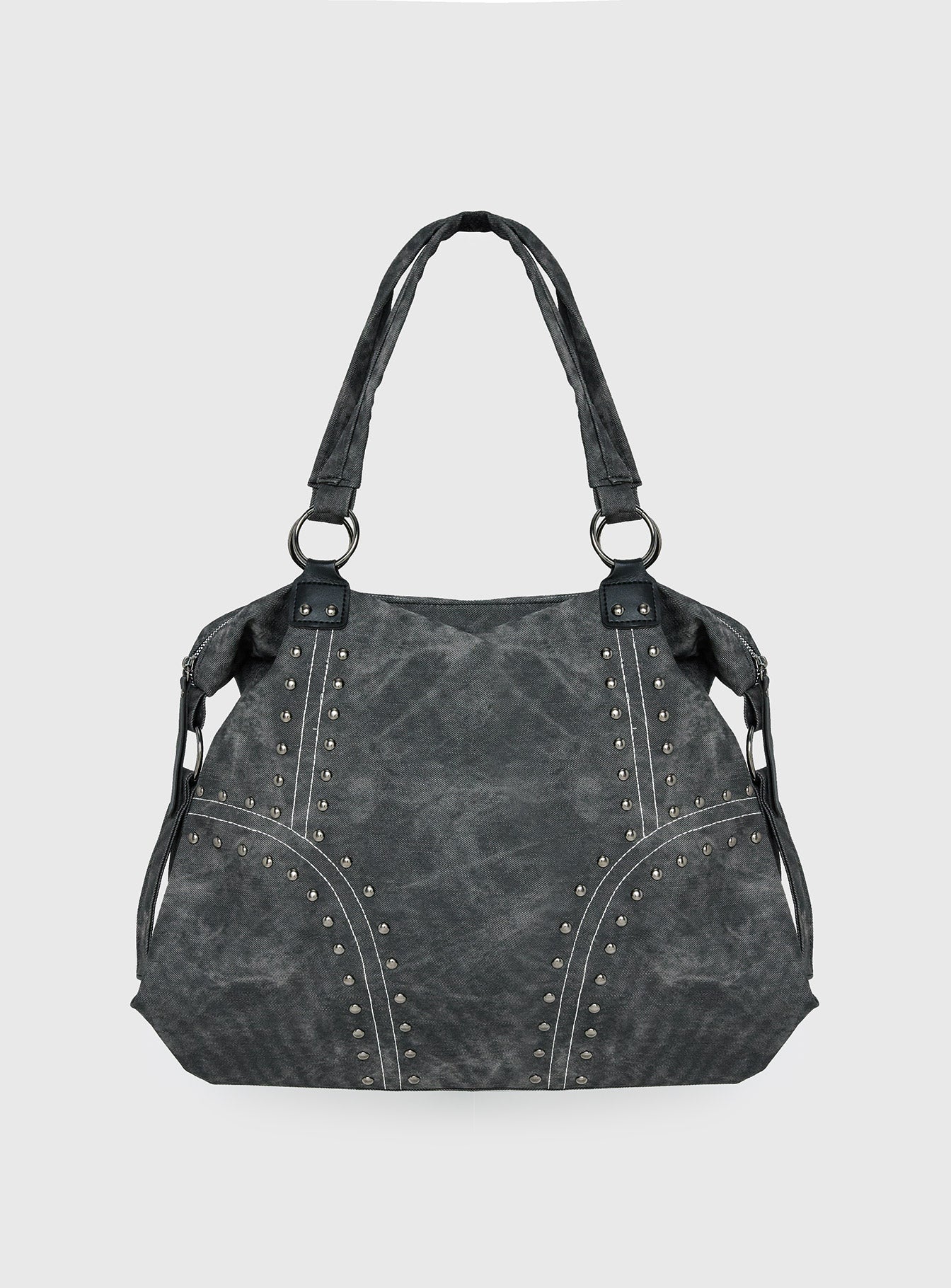 Brittin Stud Detail Shoulder Bag Black