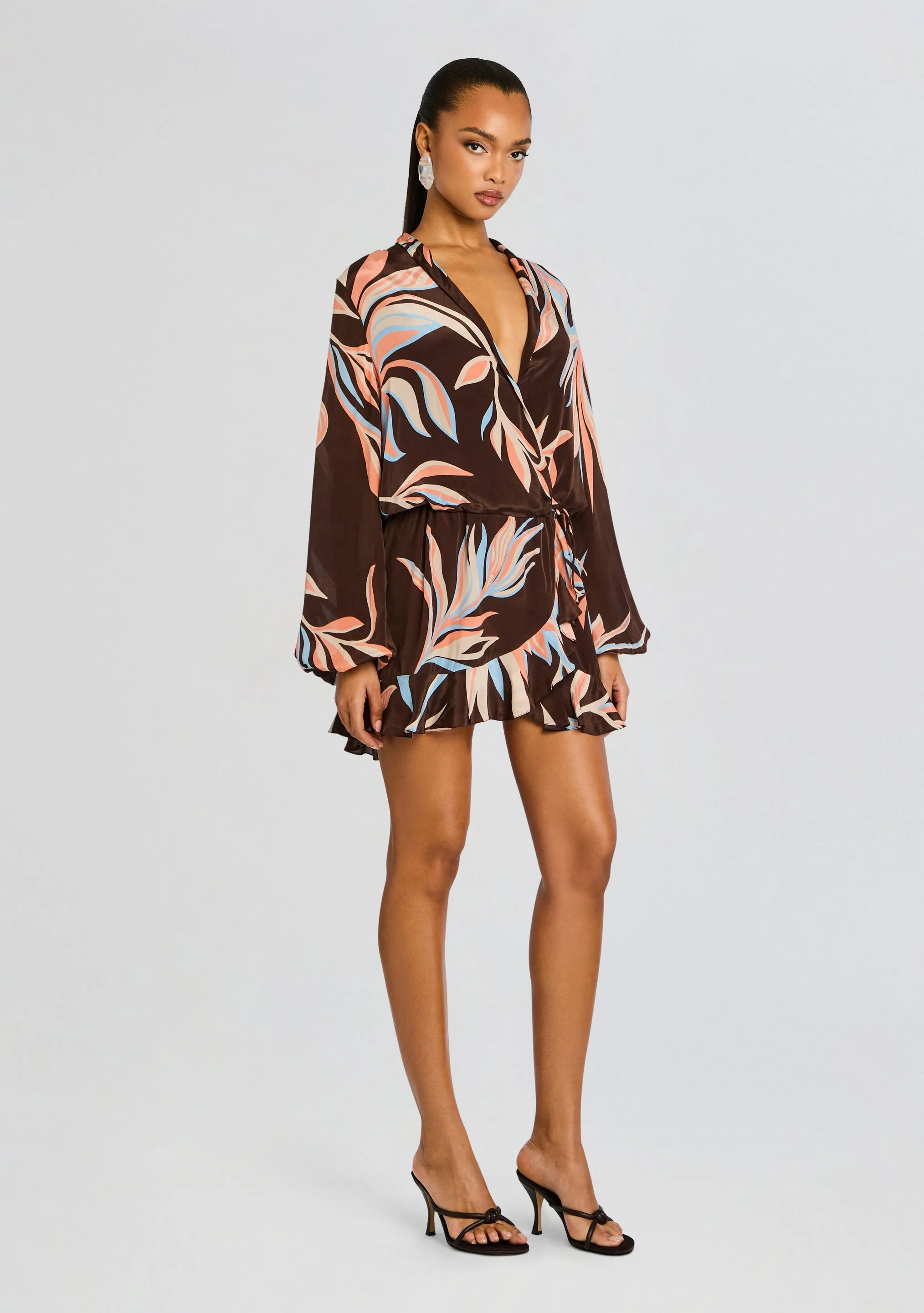 Fern Front Wrap Mini Dress