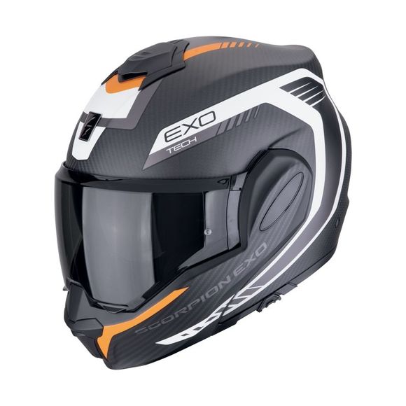 Scorpion Exo EXO-TECH EVO CARBON COSY Modular Helmet - Black / OrangeRef : SC1154-C3146