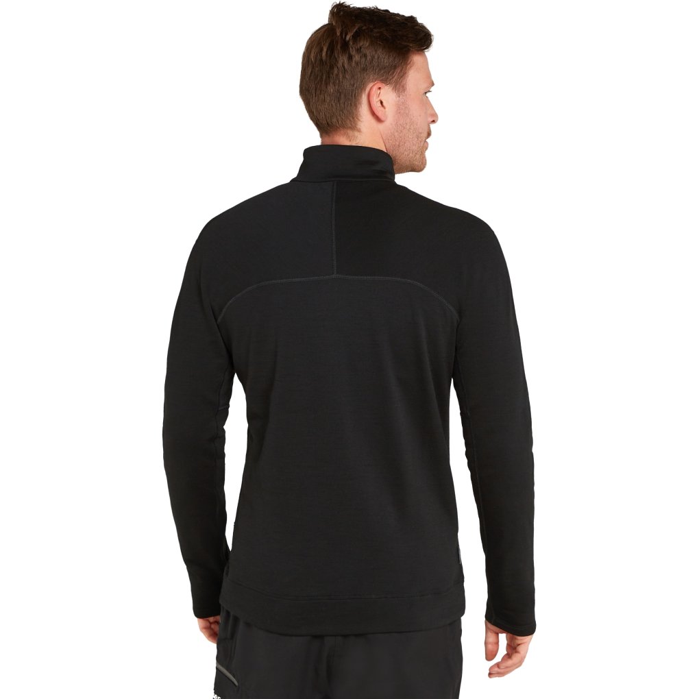 Icebreaker Merino 360 Realfleece™ Elemental Long Sleeve Half Zip Top Men - Black
