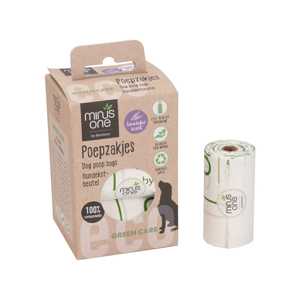 Beeztees Minus One Poop Bags - Lavender - 6 x 15 bags