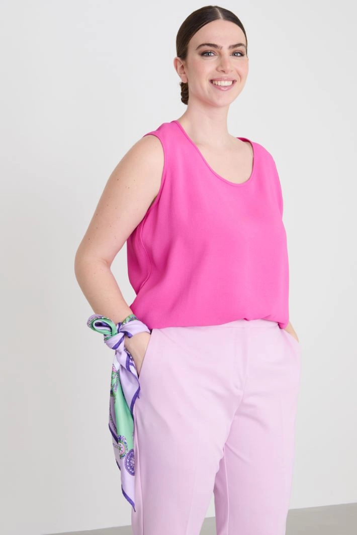 Silk twill scarf - LILAC VIOLET