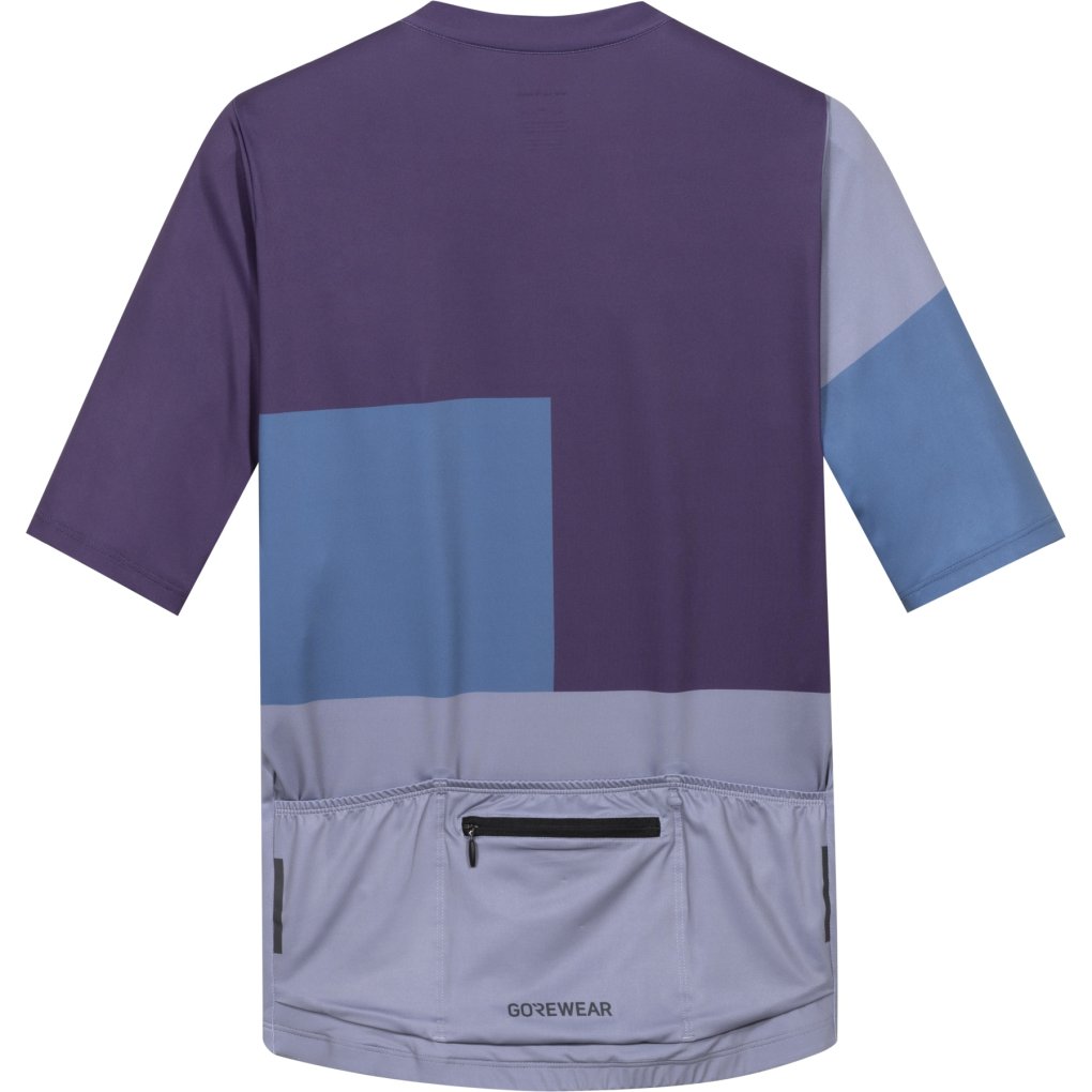 GOREWEAR Swiftride Block Short Sleeve Jersey Men - purple indigo / cargo blue DECA
