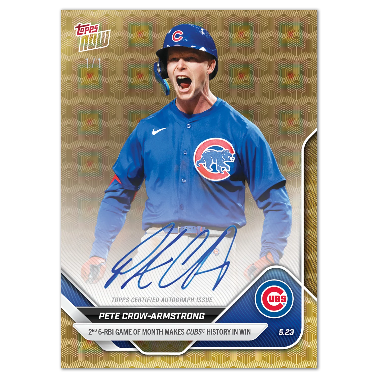 Pete Crow-Armstrong - 2025 MLB Topps NOW® - Card 203 - LOOK FOR AUTO