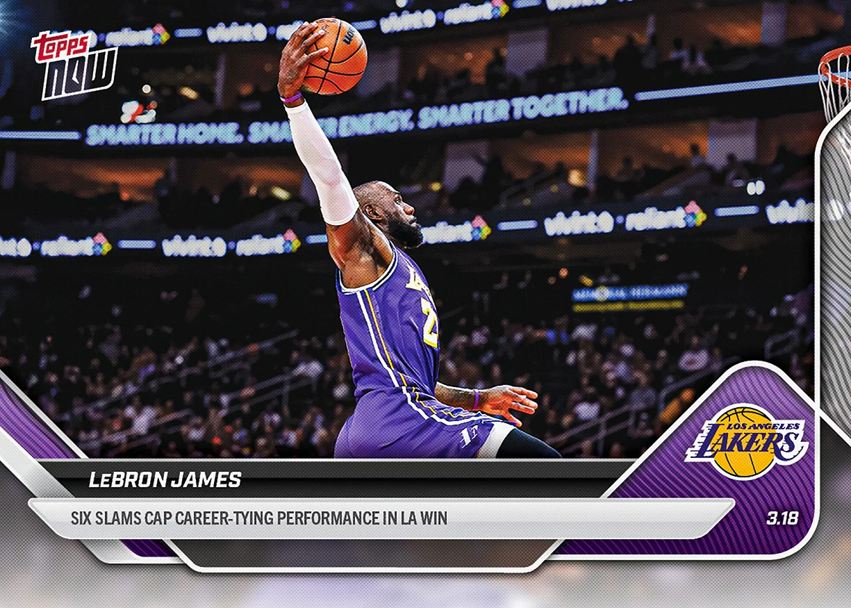 LeBron James - 2025-26 NBA Topps NOW® - Card 214 - PR: 1870