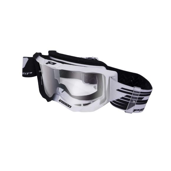 Masque cross Progrip VISION Base 3300 2025 Universel - Noir / BlancRef : PRG0301 / 3300TRNBL