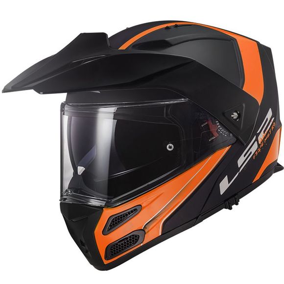 Casque modulable LS2 FF324 - METRO - EVO RAPID - Noir / OrangeRef : LS0448