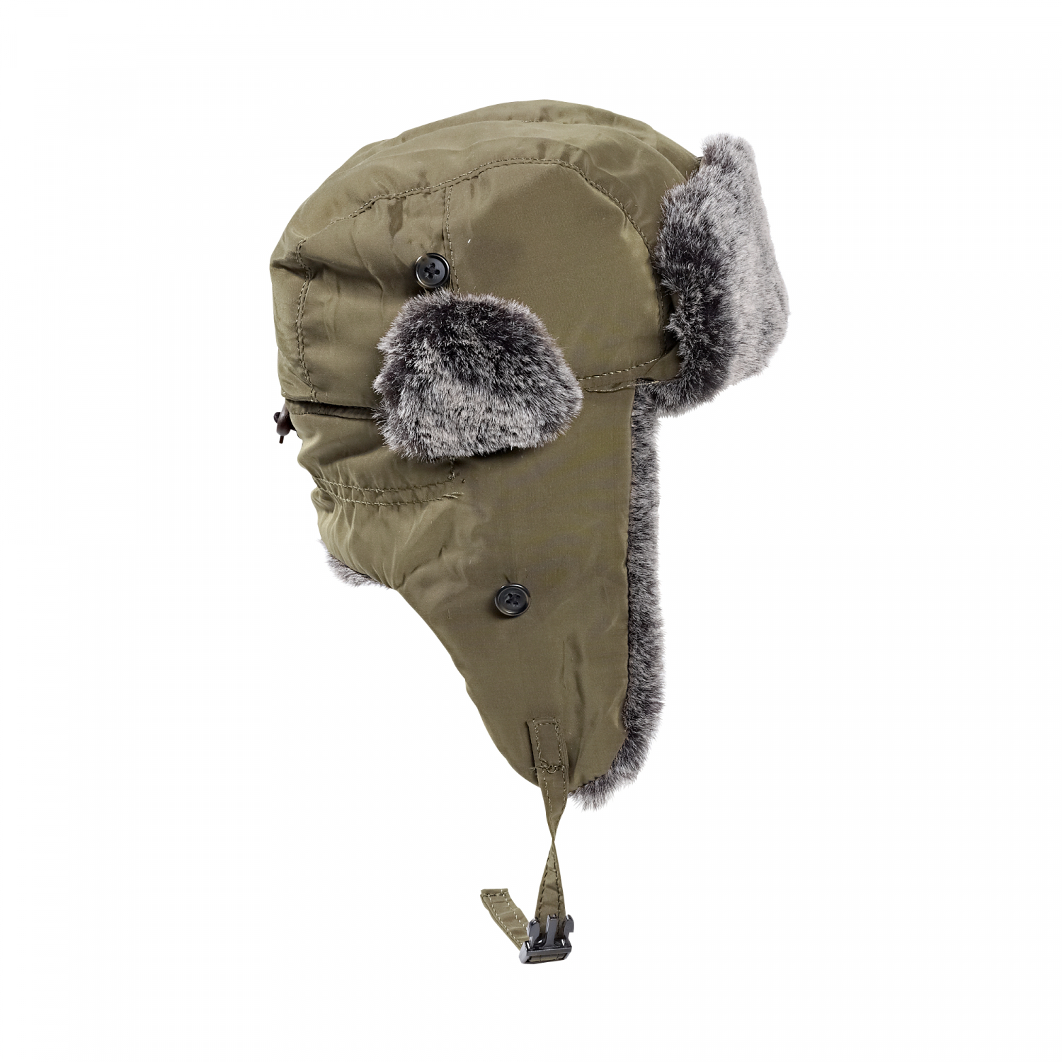 il Lago Prestige Faux Fur Hat Unisex (Olive\/Grey)